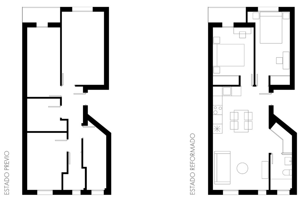 Reforma vivienda antes después studiobmk arquitectura e interiores